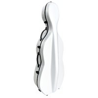 Vivo V703-44WH Deluxe Fibreglass Cello Case to suit 4/4 - White
