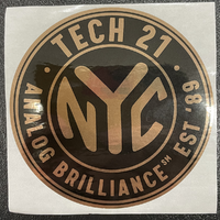 Tech21 Merch Sticker Round Logo Gold & Black